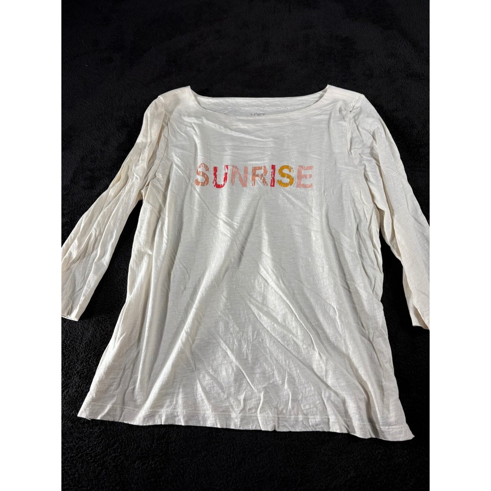 LOFT Outlet Women's XL Sunrise Graphic‎ Long Sleeve T-Shirt Top